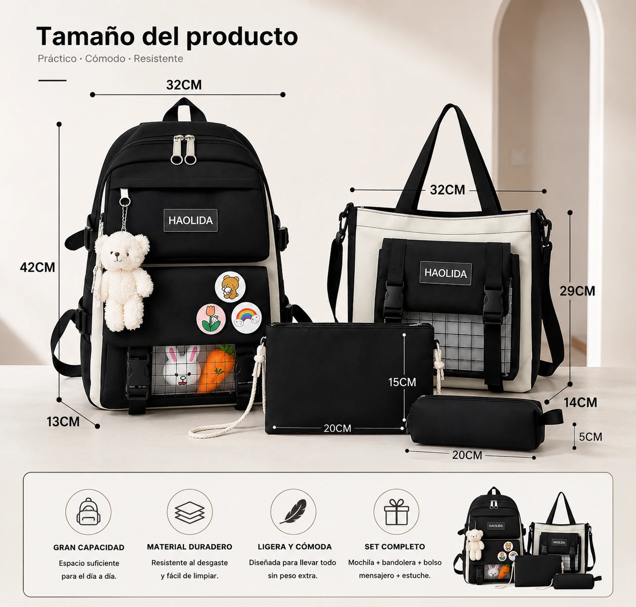 SET DE MOCHILA MULTIFUNCIONAL