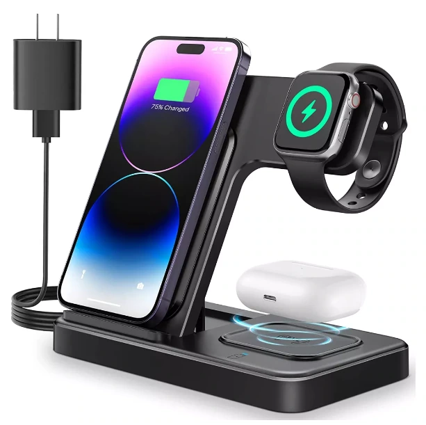 3/1 Cargador Inalambrico de iPhone/iwatch/AirPod