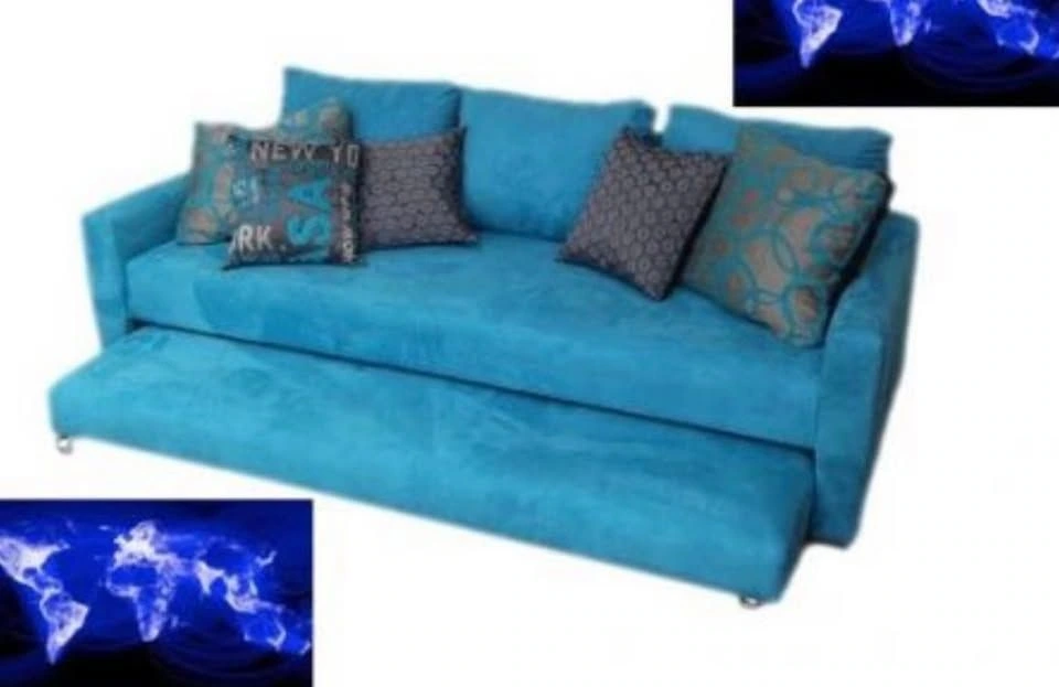SOFA CAMA S. G. DOBLE MOD. TURQUESA ESPECIAL TAM. (STD. - STD.) 2 PSS.