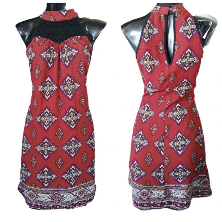 vestido estampado sin mangas fresco xhilaration