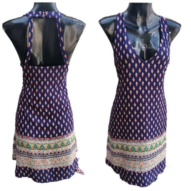 vestido casual con estampado de tirantes fresco lindo y cómodo SIENNA SKY