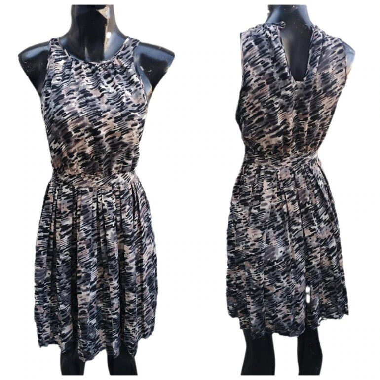 vestido de gasa fresco lindo sin manga estampado Piper crow