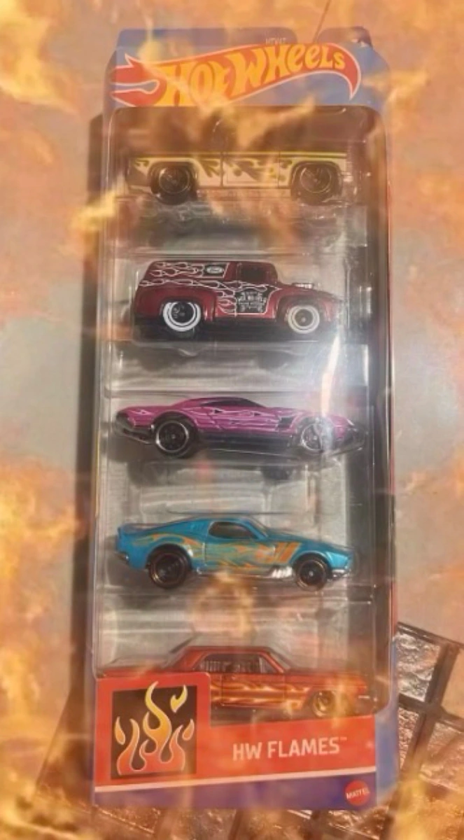 Carros HW Flames de Hot Wheels & Mega-Wrex Monster Truck