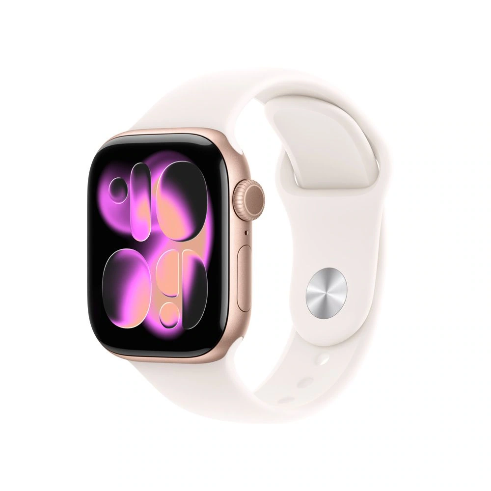 Apple Watch MEU04AM/A S11 GPS 42mm Alum Oro Rosa Dep Blan Estelar S/M