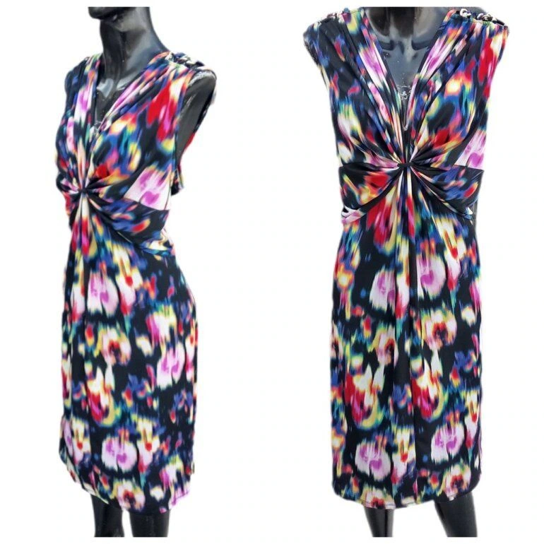 vestido de licra estampado suelto fresco