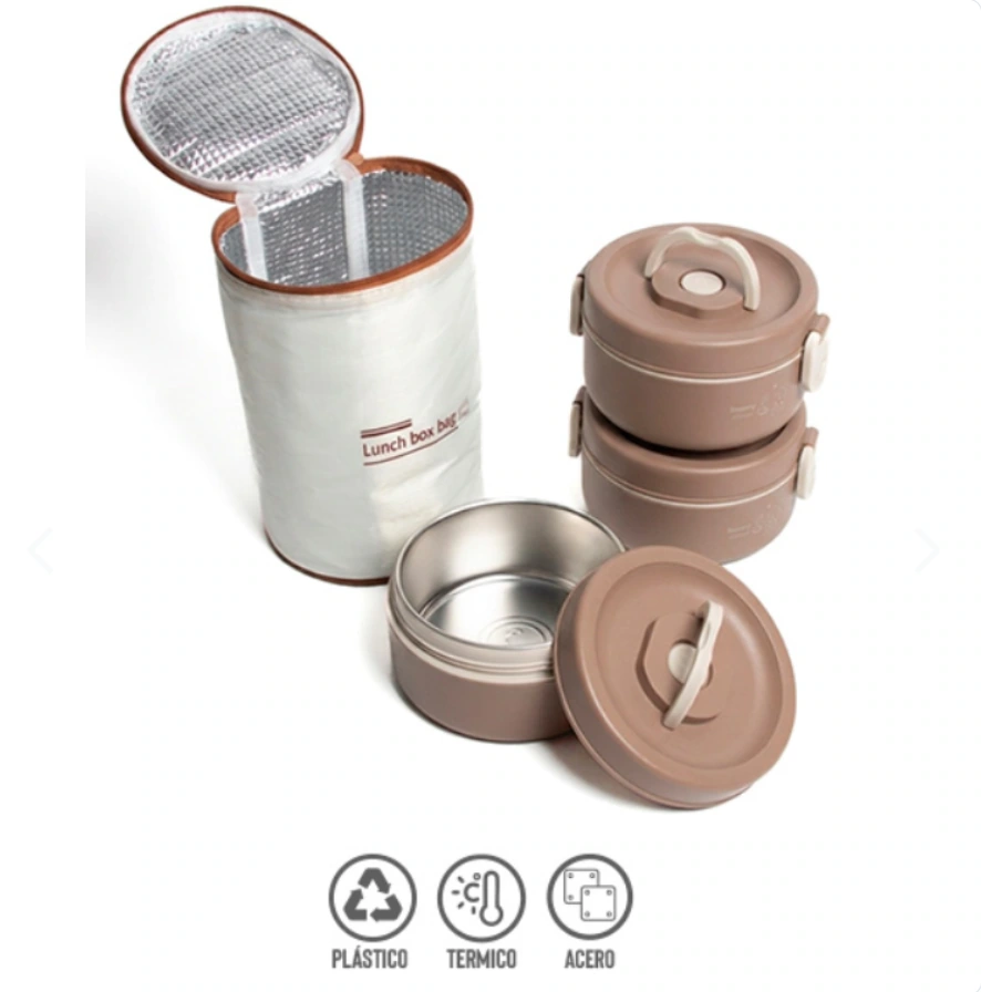 Lonchera Termica con 3 Tupper