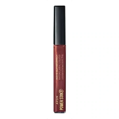 labial liquido Power Stay Matte glitter effect  Tono  Russet shock 7 ML  Avon