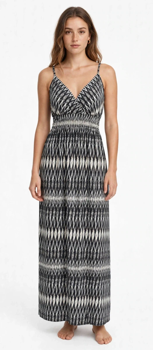 maxivestido fresco de tirantes strech lindo