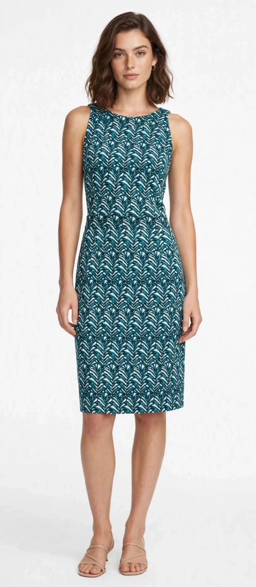 vestido casuao o formal ajustado sin mangas