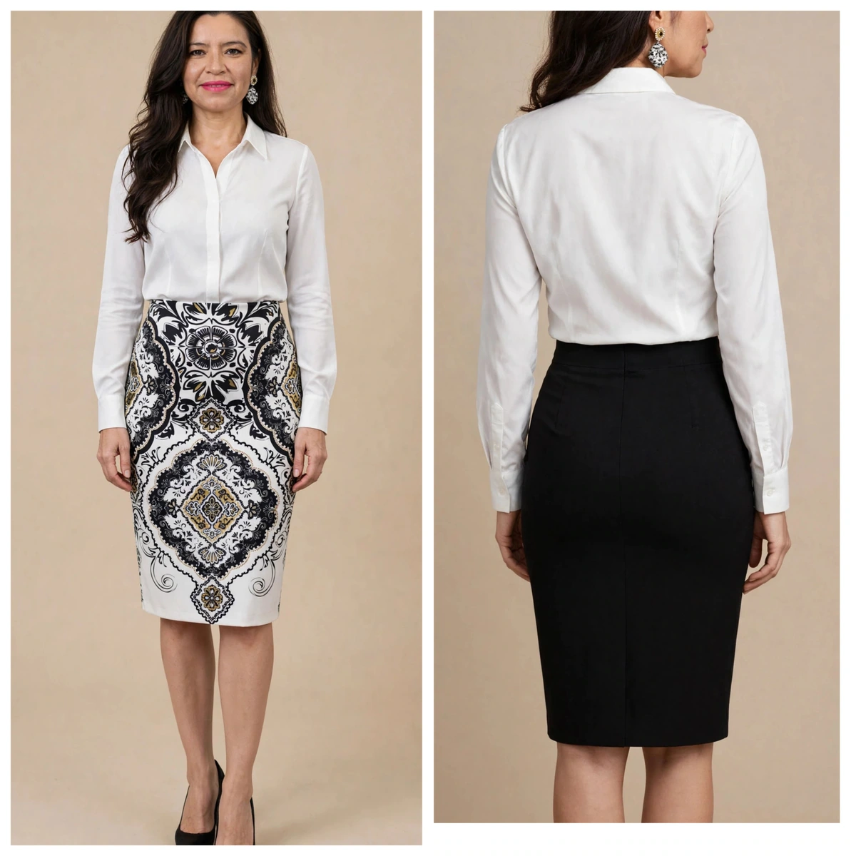 FALDA ELEGANTE STRECH DE LAPIZ ELASTICO