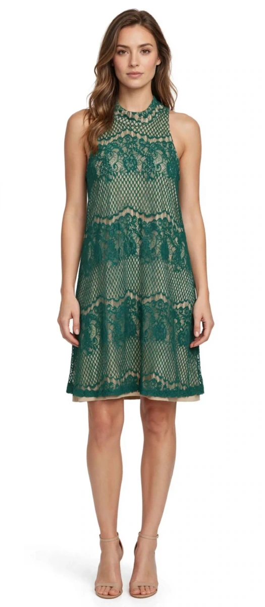 VESTIDO CROCHET VERDE LINDO Y FRESCO