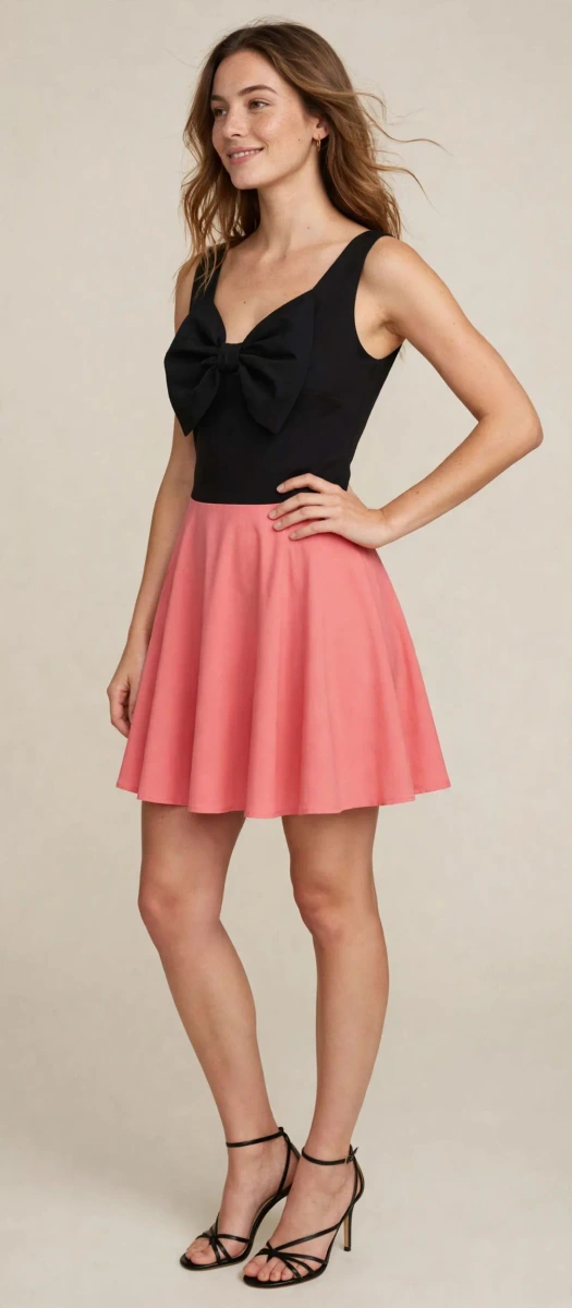 vestido lindo con moño circular con buelo elastico