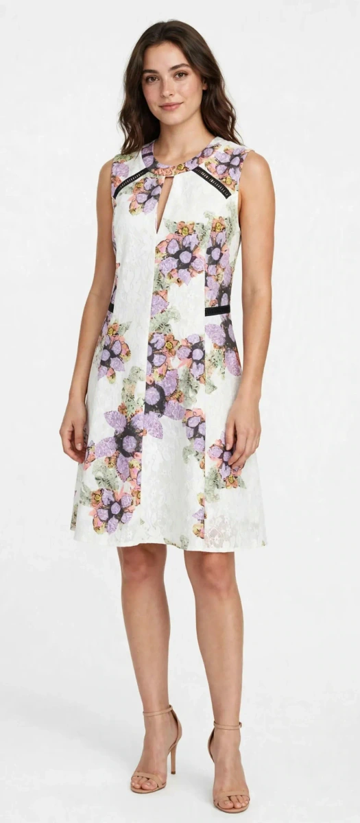 vestido sin manga comodo floral