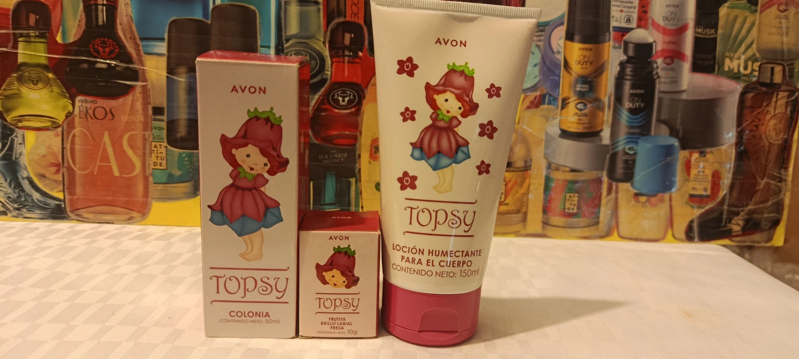 Topsy Avon Kit Perfume, Crema Y Brillo Labial Niñas