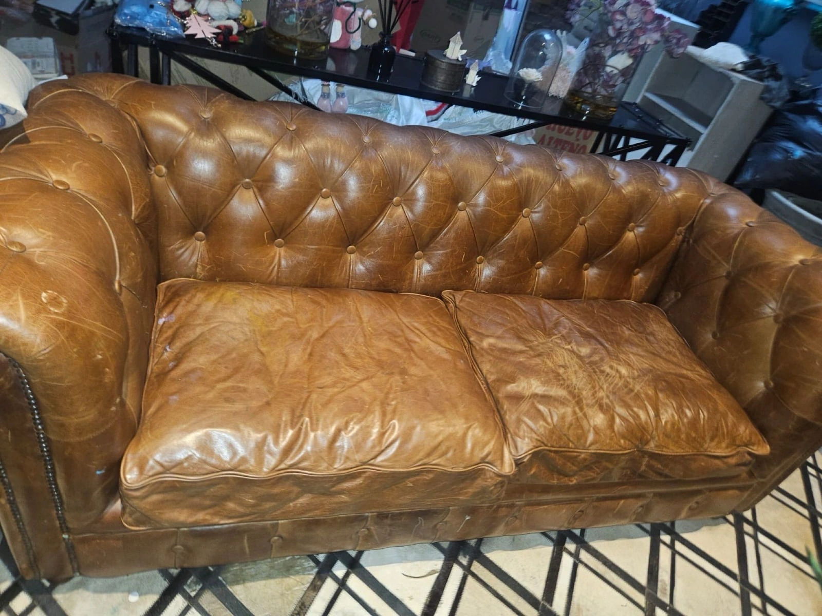 2 sillones de PIEL AUNTENTICA