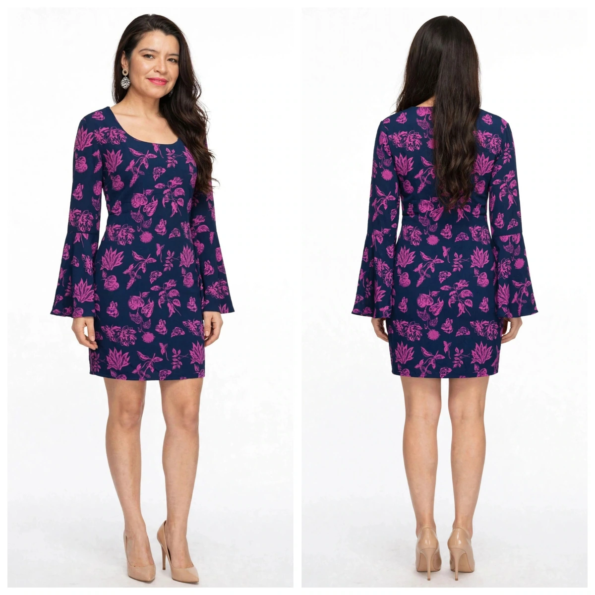 vestido marga acampanada corto retro bonito
