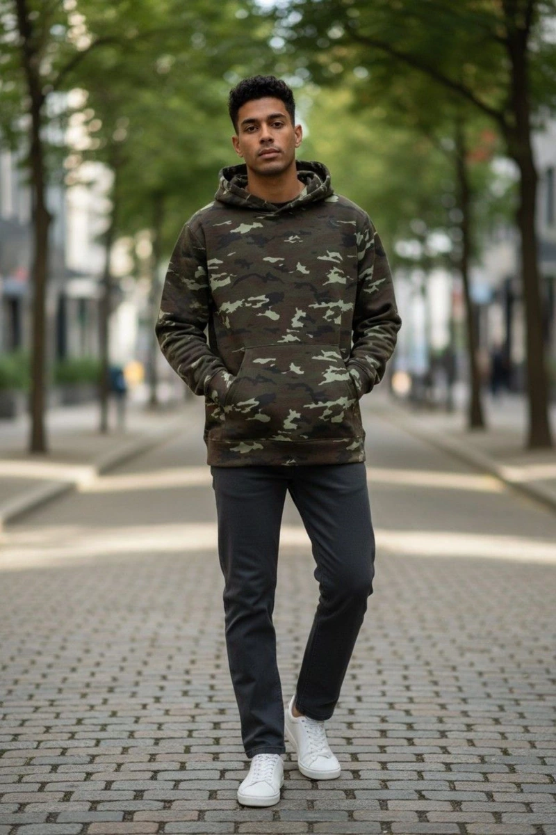 Sudadera tipo militar