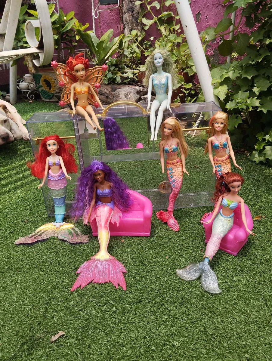 Barbie Sirenas y accesorios, muñecas para peinar y maquillar.