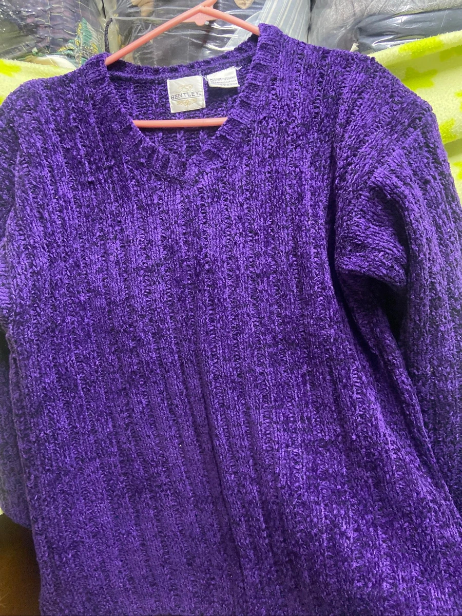 Suéter tejido morado