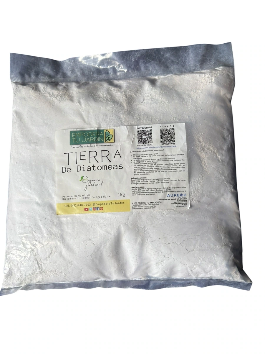 Tierra de diatomeas — 1 kg | Nueva y sellada
