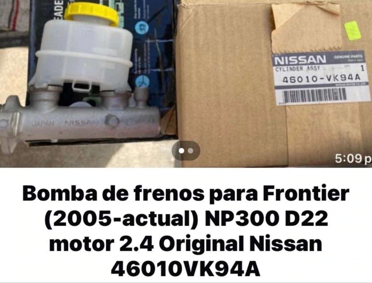 Bomba de frenos original Nissan