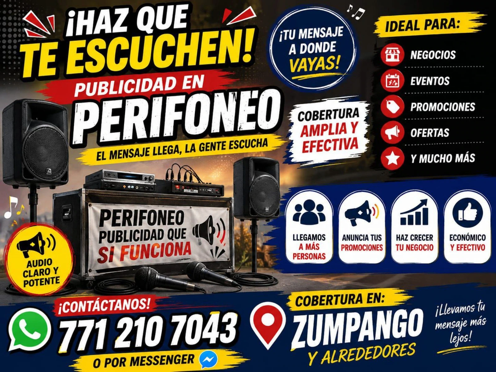 Servicios de perifoneo y publicidad