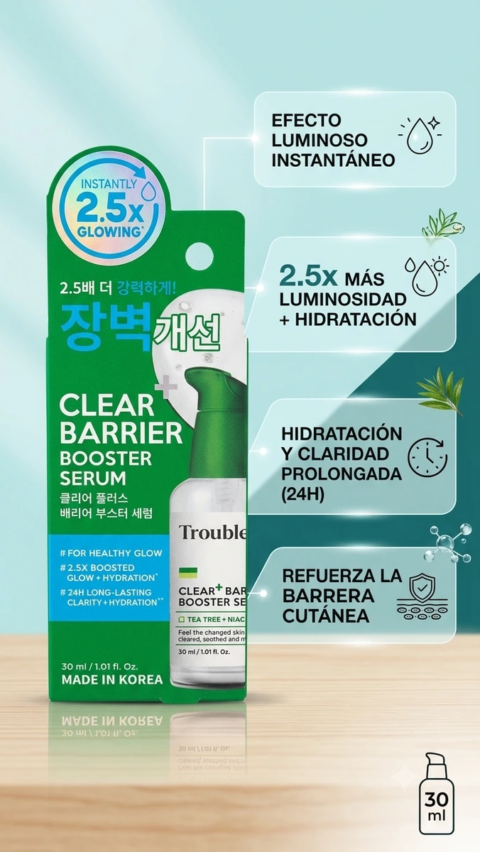 💚 Sérum Coreano 🇰🇷 Troubless Clear+ Barrier Booster Serum 30 ml