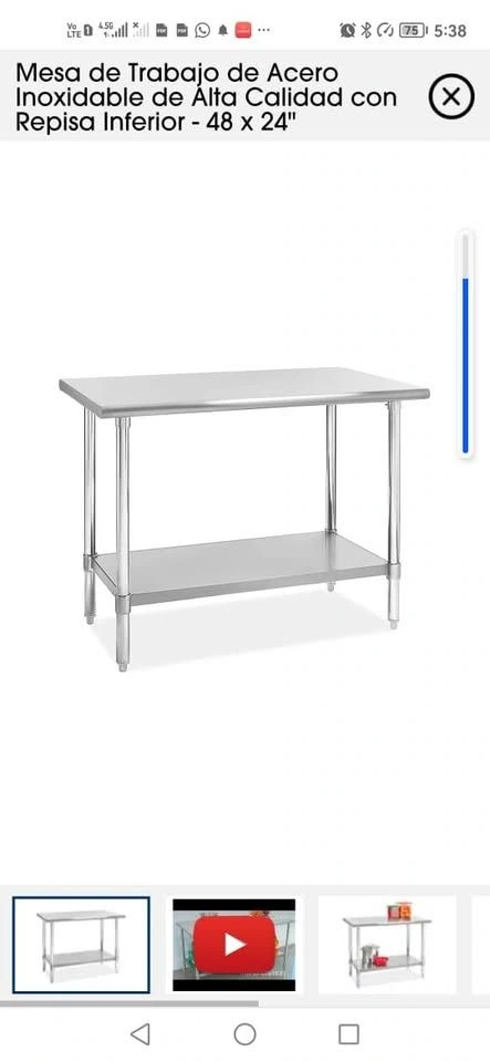 REMATE DE EQUIPO COMERCIAL: HORNO ROSTICERO Y MESA DE ACERO INOXIDABLE