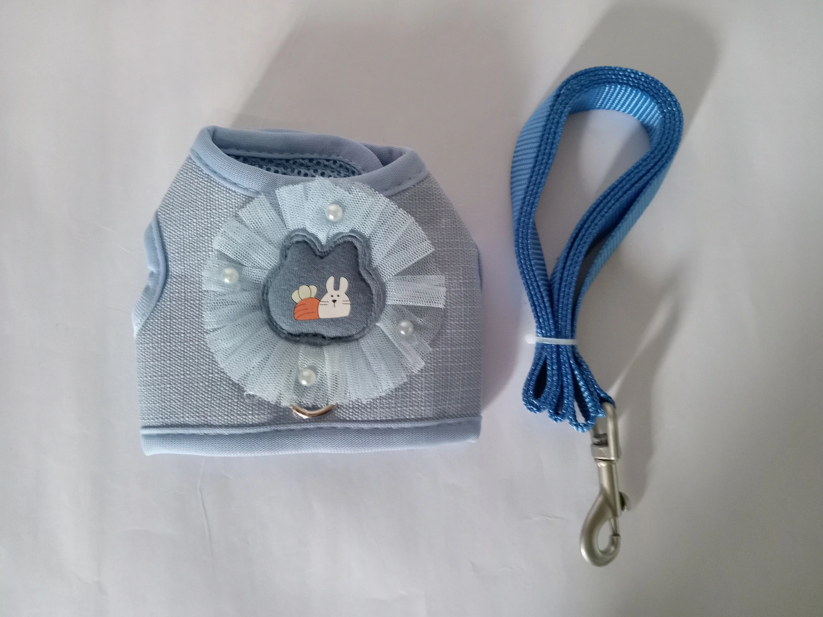 Juego De Pechera Tipo Chaleco Con Correa Mini De Tela