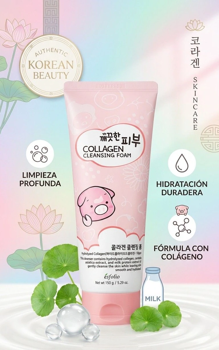 Espuma limpiadora facial coreana 🇰🇷 de colágeno 150g