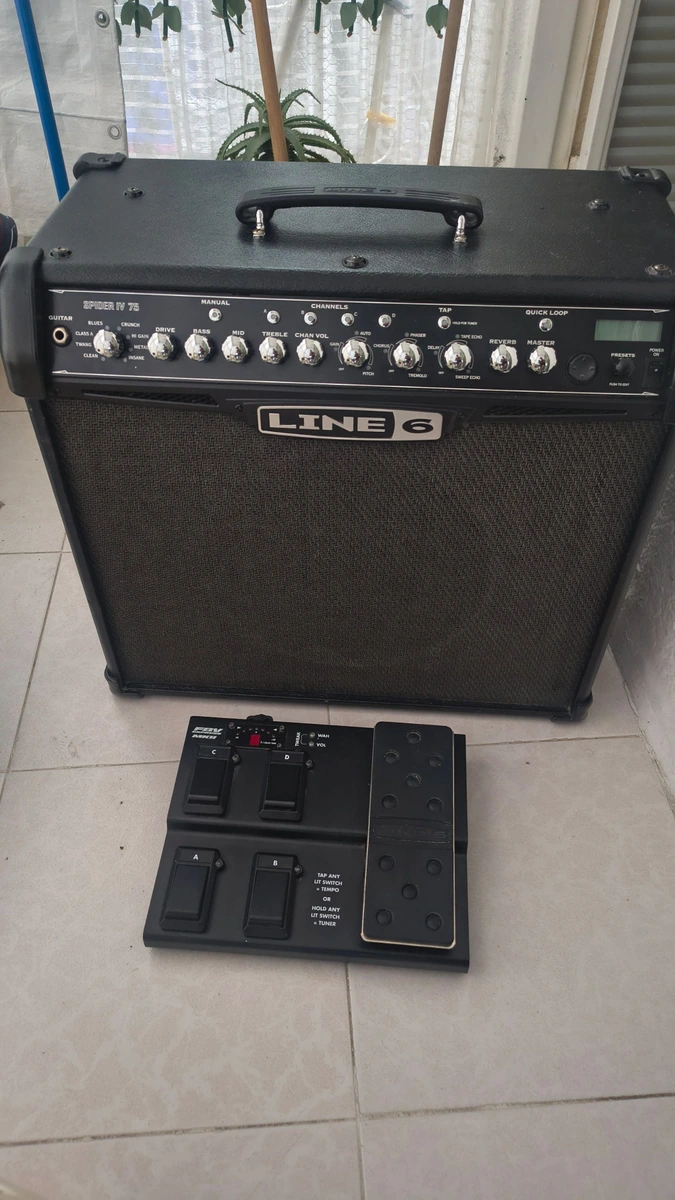 Amplificador Line 6 Spider IV - 75 watts con controlador MKII line 6 (pedalera)
