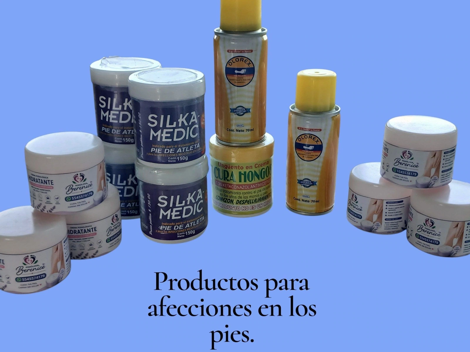 Productos para las afecciones de los pies.