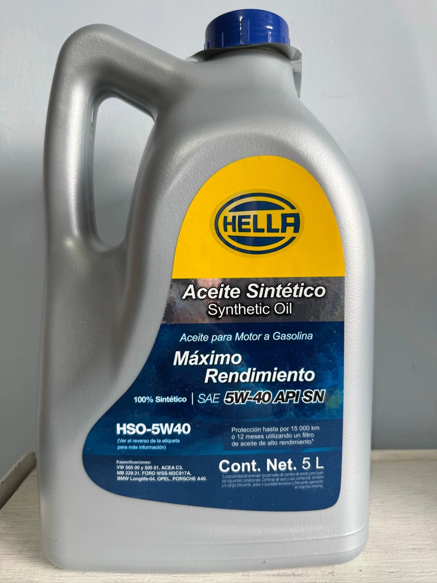 🛢️ACEITE SINTÉTICO HELLA 5W40 5L🛢️