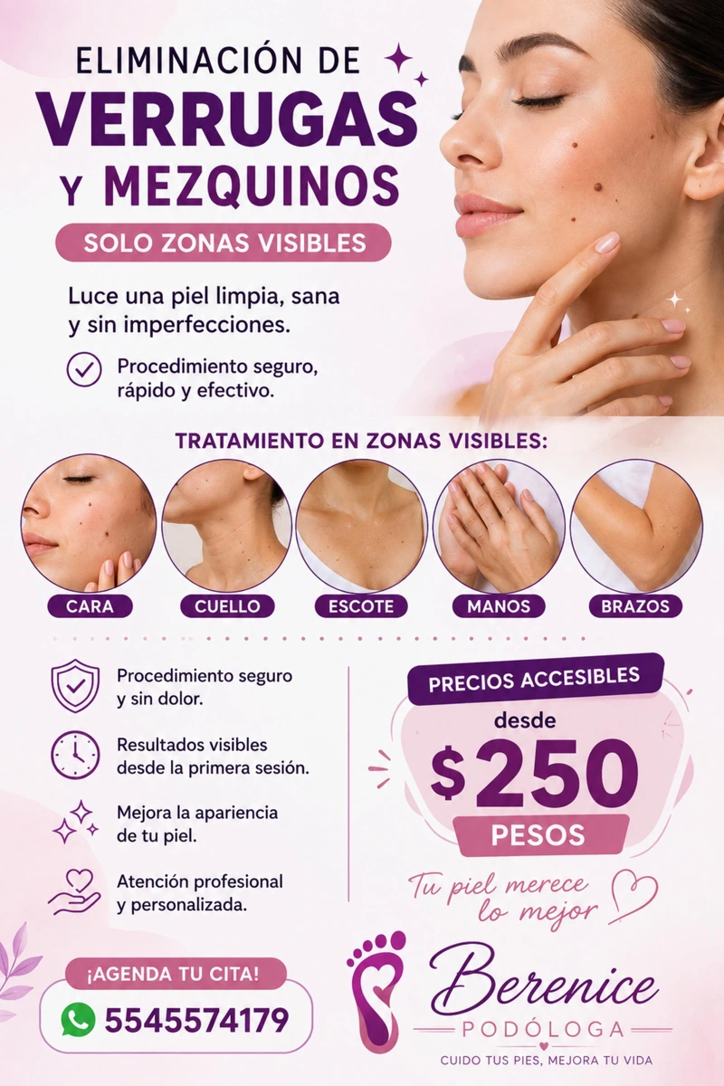 Eliminación de verrugas y mezquinos
