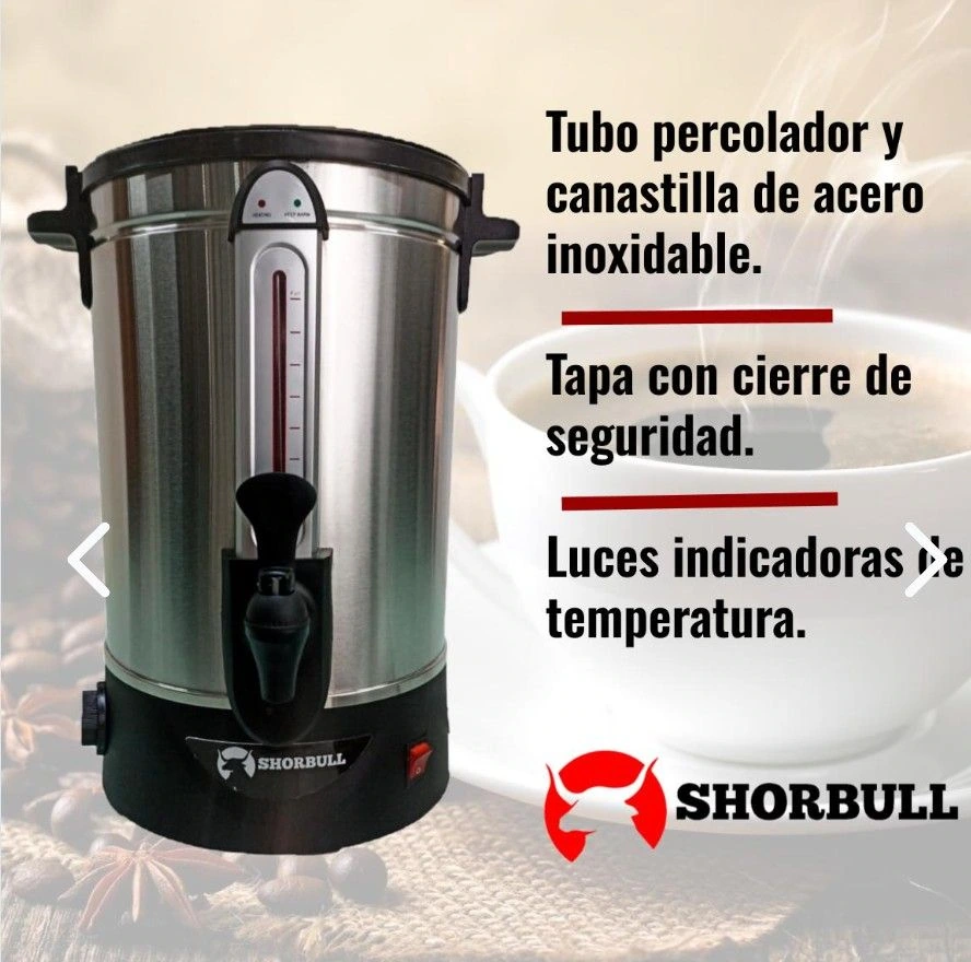 Precoladora Cafetera de 15L capacidad para 100 tazas