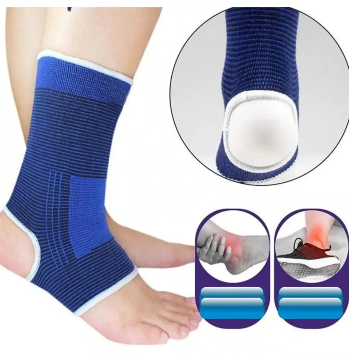 Tobillera Azul De Comprension Deportiva