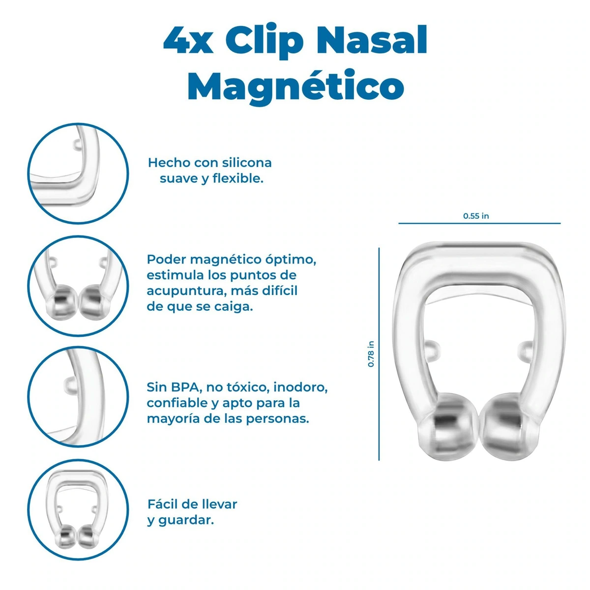 Clips Magneticos Antironquidos Nariz