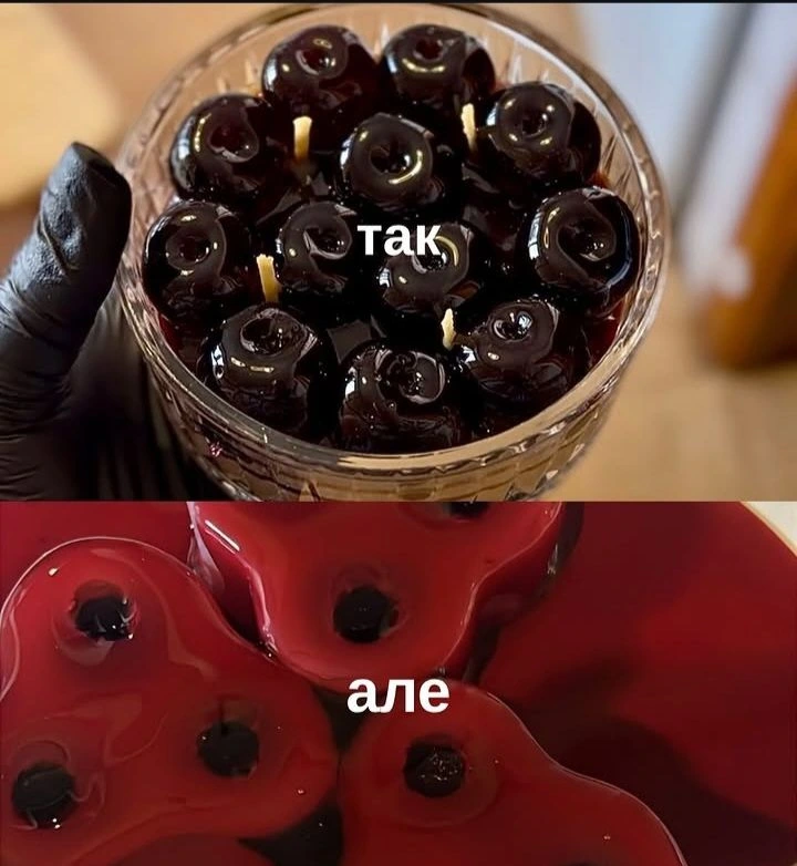 Velas de gel tipo late ,tipo postre