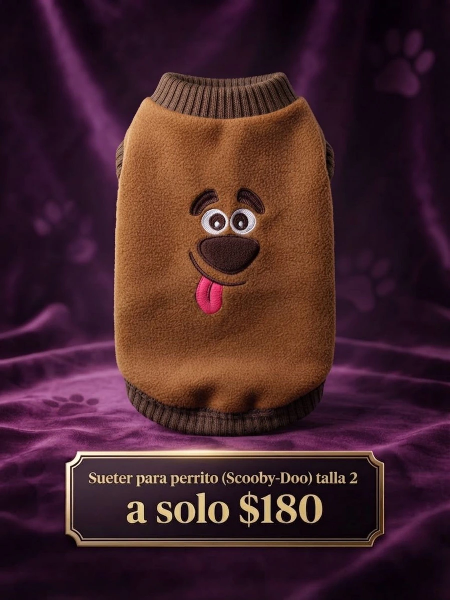Suéter para perrito (Scooby-Doo) talla 2