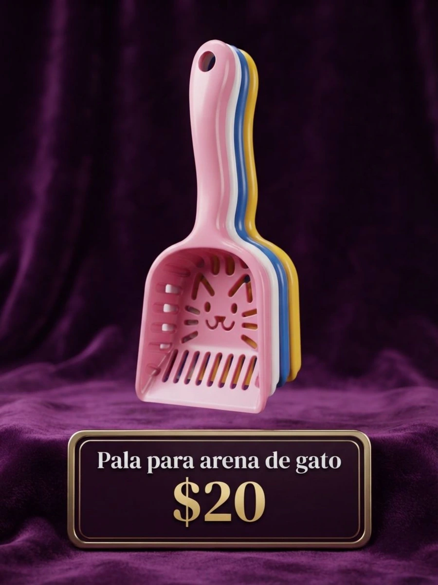 Pala para arena de gato