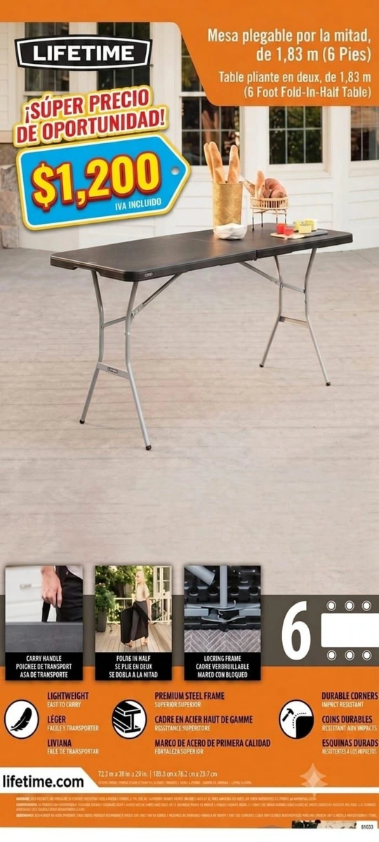 Mesa plegable