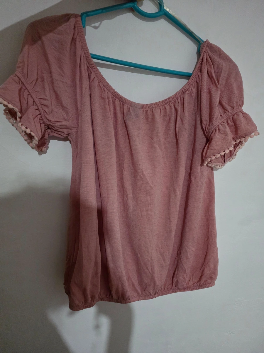 Blusa manga corta en rosa