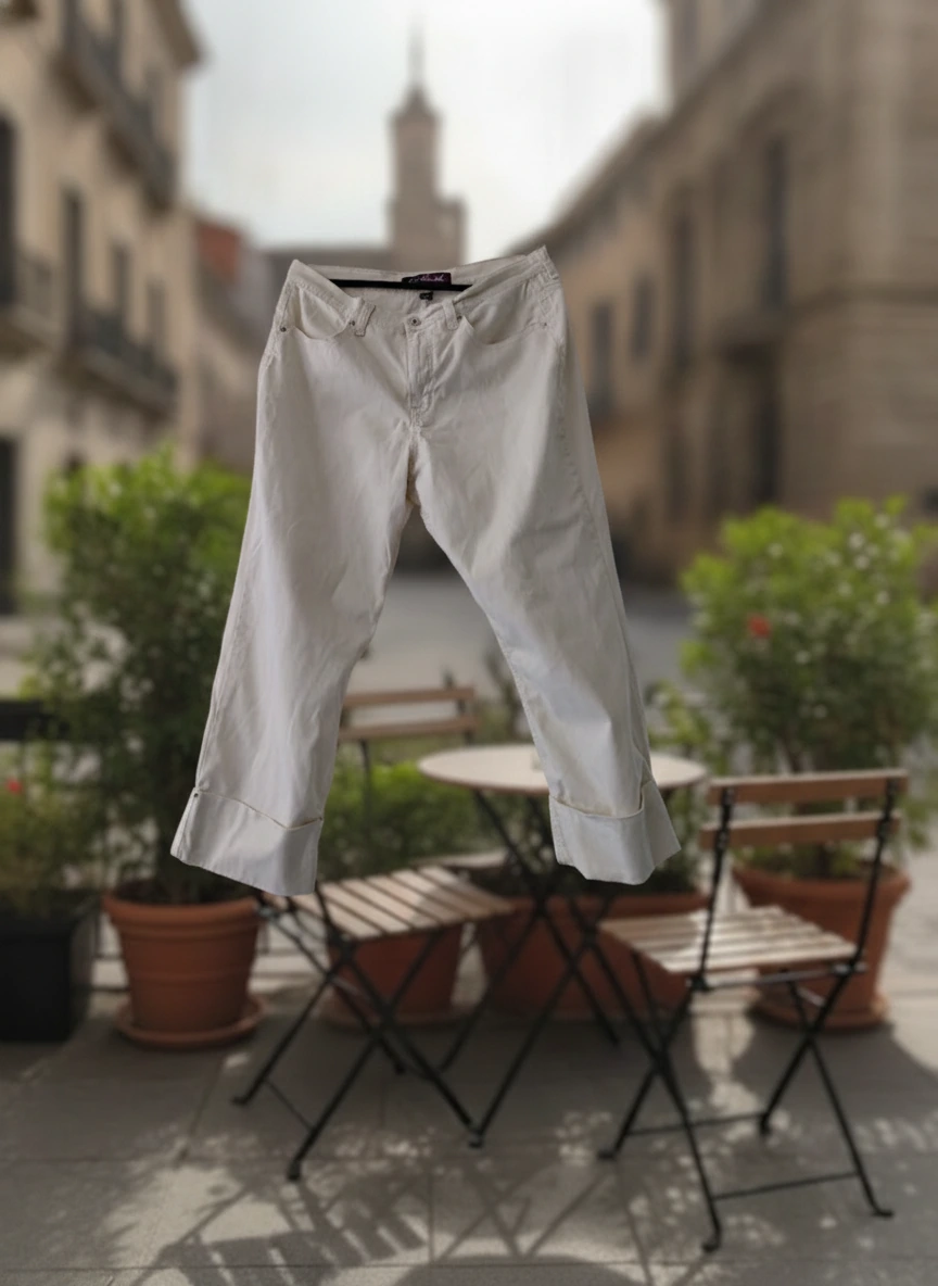 Pantalon capri con valenciana talla 16