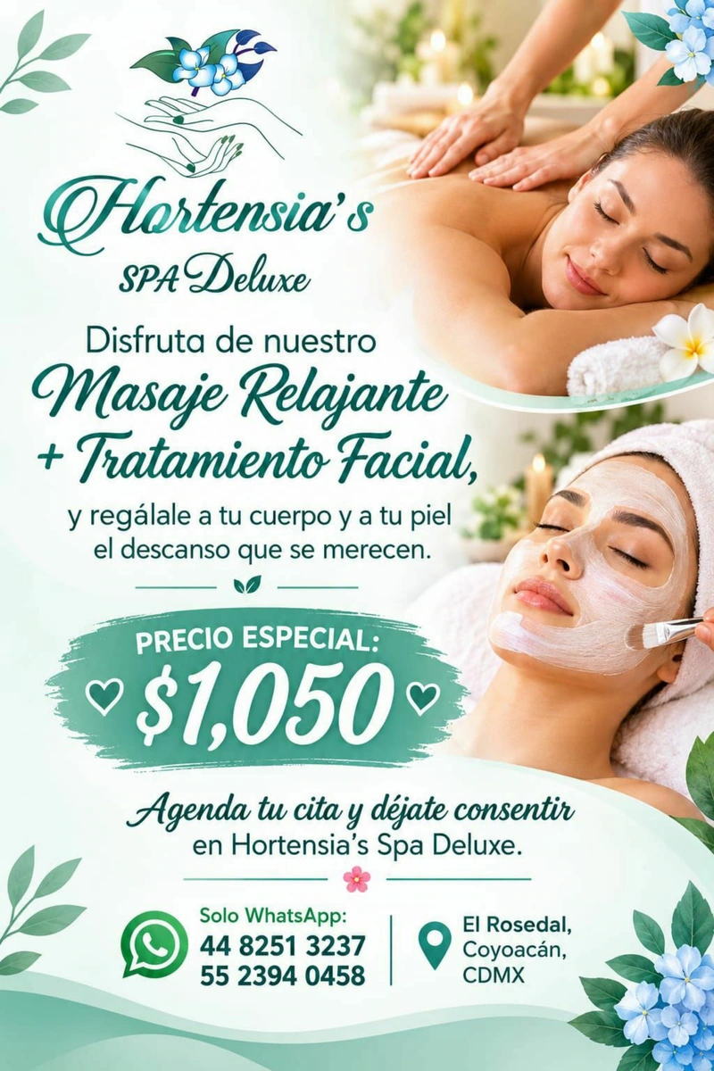 Masaje relajante + Tratamiento Facial