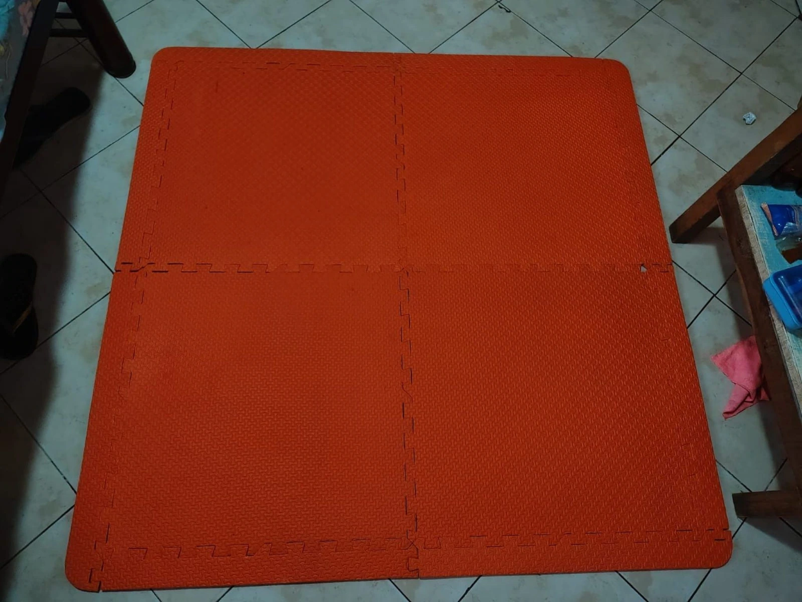 Tapete Naranja Foamy Rompecabezas