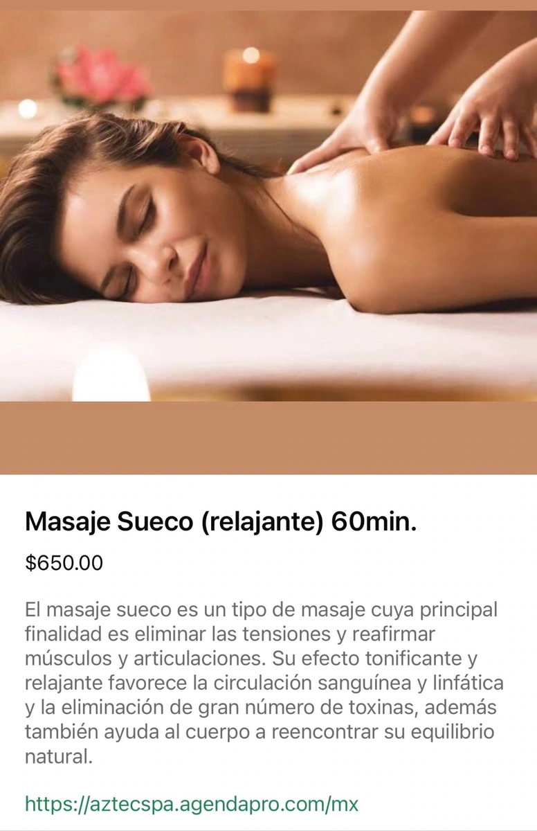 Masaje Relajante 1hr