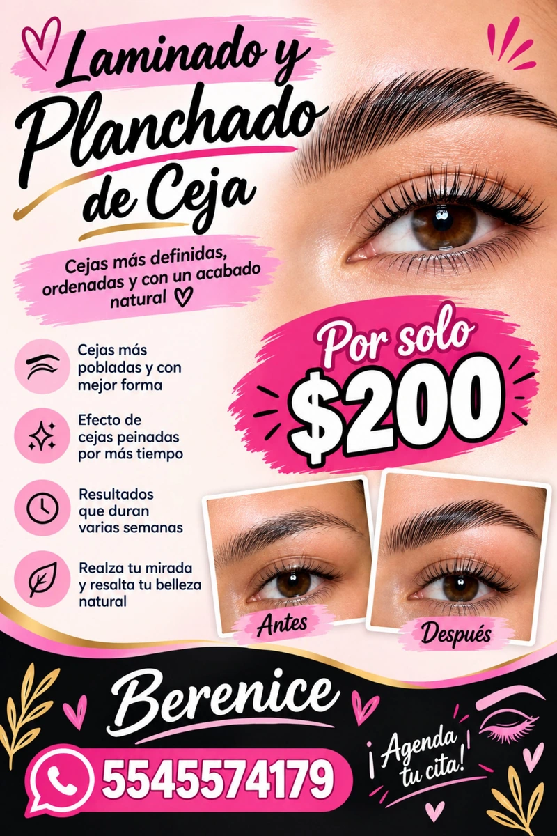 Planchado y laminado de ceja