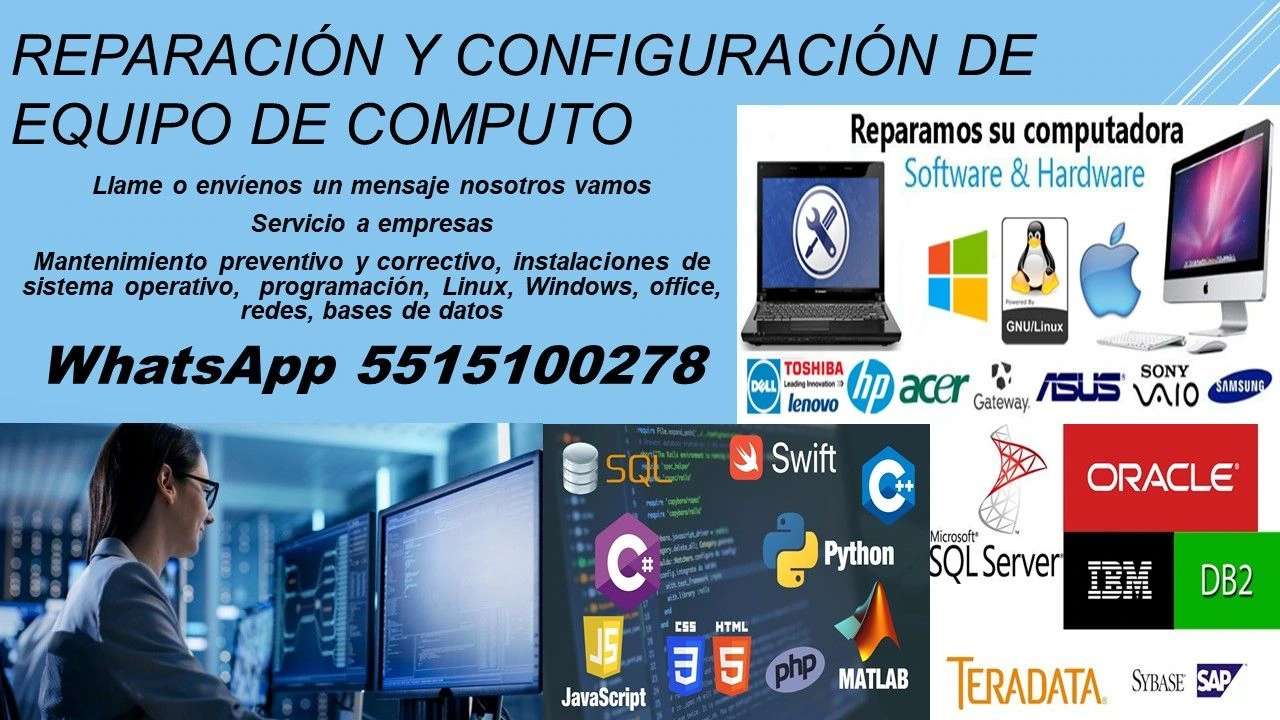 configuracion y reparacion equipo de computo