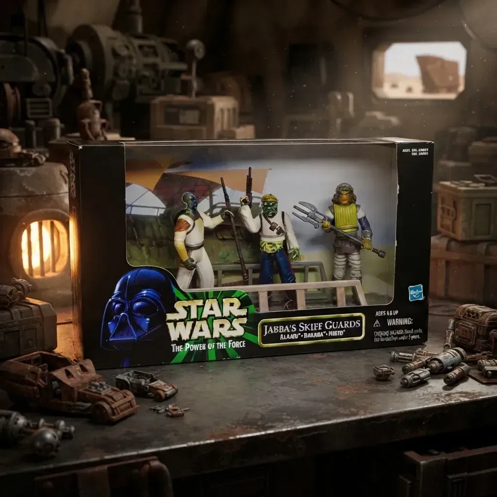 Star Wars-Jabbás Skiff Guards-Klaatu-Barada-Nikto- Referencia -1.