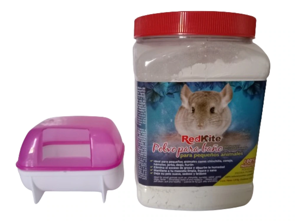 Bañera Para Hamster Y Polvo Para Baño Para Pequeños Roedores